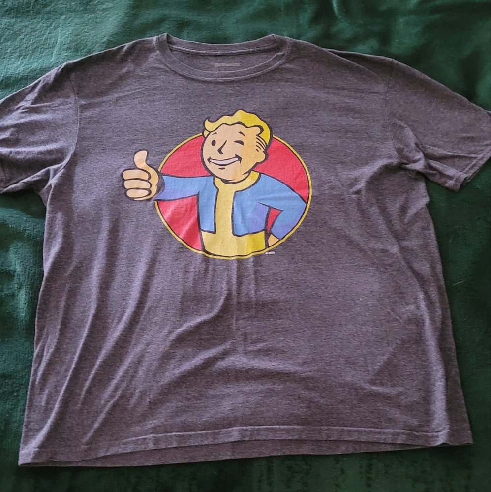 Gray fall-out shirt